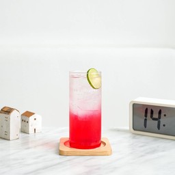 น้ำแดงมะนาวโซดา (Lemonade & Red Cider Soda)