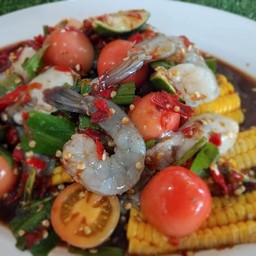 ตำข้าวโพดกุ้งสด