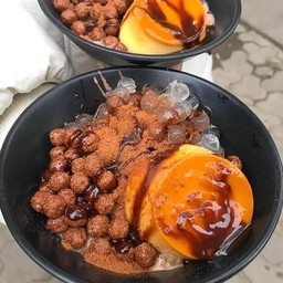 พุดดิ้งชา ไมโล ไข่มุก โอวัลตินภูเขาไฟ น้ำแข็งใสเกล็ดหิมะ