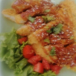 เซทไก่ทอดเกาหลี 4ชิ้นราดซอสบาบิคิว