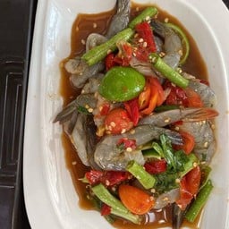 ตำเหลากุ้งสด