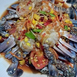 ตำปูม้าปลาร้าสด