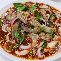 ยำกุ้งสด น้ำปลาร้า
