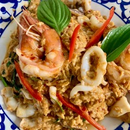 ข้าวไข่นุ่มห่อหมกทะเล