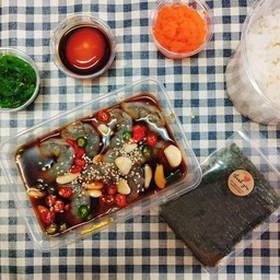 เซทกุ้งดอง พร้อมข้าวสาหร่าย