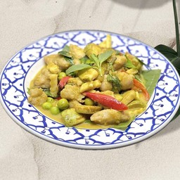 เขียวหวานปลากรายผัดแห้ง