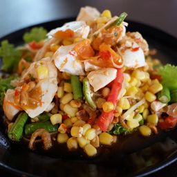 ตำข้าวโพดไข่เค็ม