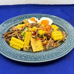 ตำข้าวโพดไข่เค็ม  (ไม่ใส่หมูยอ)