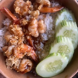 ข้าวกุังซอสกระเทียม