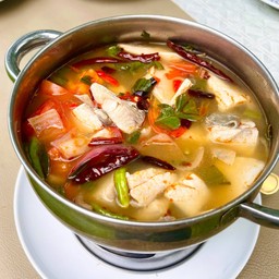 ต้มยำปลากะพงน้ำใส