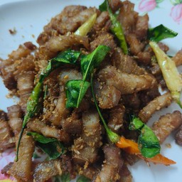 Fried Pork Belly With Chili On Rice