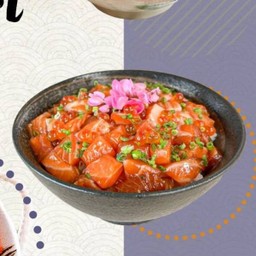 ข้าวหน้าแซลมอนสับญี่ปุ่น