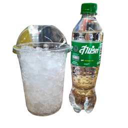 สไปรท์+น้ำแข็งแก้วใหญ่