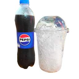 เป๊ปซี่+น้ำแข็งแก้วใหญ่