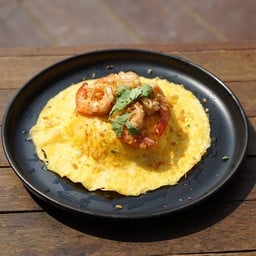 ข้าวไข่ข้นกุ้งผัดพริกเกลือ