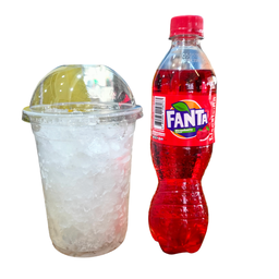 น้ำแดง+น้ำแข็งแก้วใหญ่