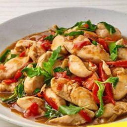 กระเพราไก่(จาน)