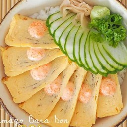 ข้าวหน้าไข่หวานราดซอส