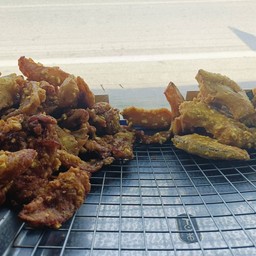 รวม 2 อย่าง กล้วยทอด ฟักทองทอด