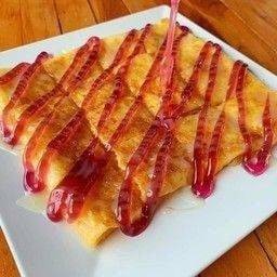 โรตีข้าวโพด+แยมสตรอเบอรี่