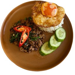 กะเพราหมูสับอนามัย