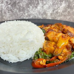 ข้าวราดผัดพริกเผา