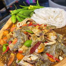 ตำกุ้งสดปลาร้า