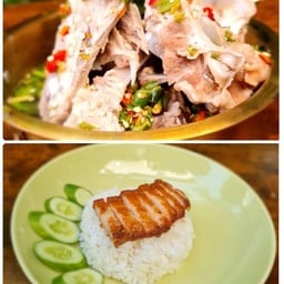 เล้งแซ่บ + ข้าวหมูสามชั้นทอด