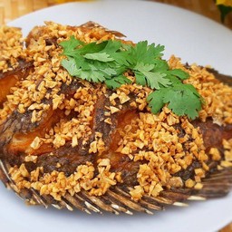 ปลานิลทอดกระเทียม