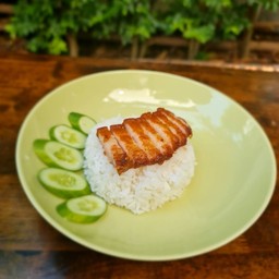 ข้าวหมูสามชั้นทอด