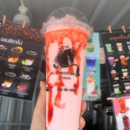 นมสดสตอเบอรี่ปั่น