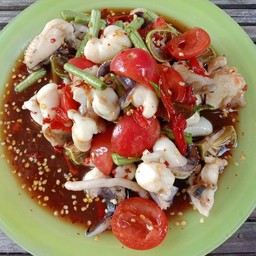 ตำปลาหมึกปลาร้า