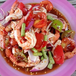 ตำกุ้งลวกปลาร้า