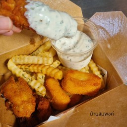 ไก่ทอด ไวท์ครีมซอส