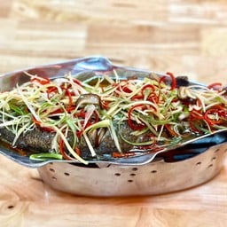 ปลากระพงนึ่งซีอิ้ว