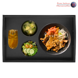 ชุดข้าวหน้าหมูน้ำมันงา (Buta Don Set)