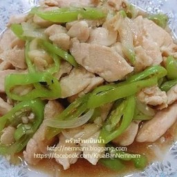 พริกอ่อน(เลือกเนื้อสัตว์ด้วยค่ะ)