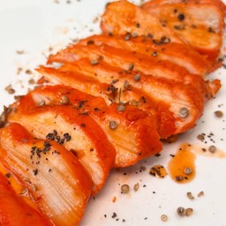 สเต็กไก่แดงนุ่มย่างเตาถ่าน