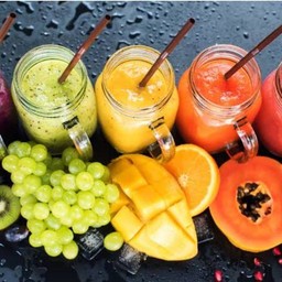 ผลไม้ปั่น ชานมไข่มุก ลองกอย