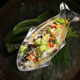 ปลากะพงนึ่งมะนาว