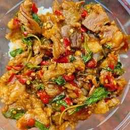 กะเพราเนื้อ ที่จริงใจ