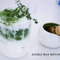 Double milk matcha latte