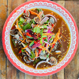 ยำปลาร้าหอยแครง