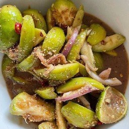 ยำมะกอกน้ำปลากรอบ น้ำยำ น้ำปลาหวานสูตรโบราณ