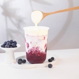 นมสดบลูเบอรี่