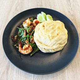 M2/ ข้าวไข่ข้นกะเพรากุ้ง