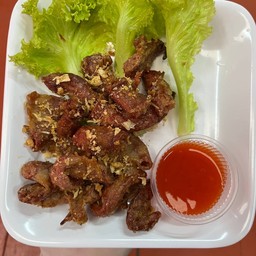 ไส้อ่อนทอดกระเทียม