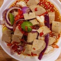 17ยำหมูยอ+กุ้ง สายบัว