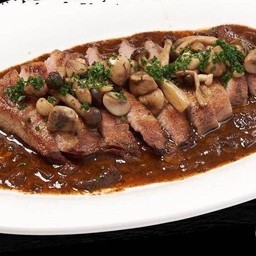 Porcini Iberico secreto with mix mushrooms