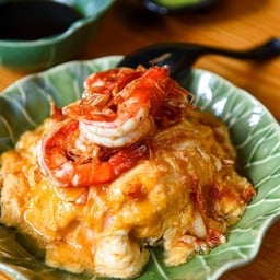 ข้าวไข่ข้น-กุ้งกระเทียม